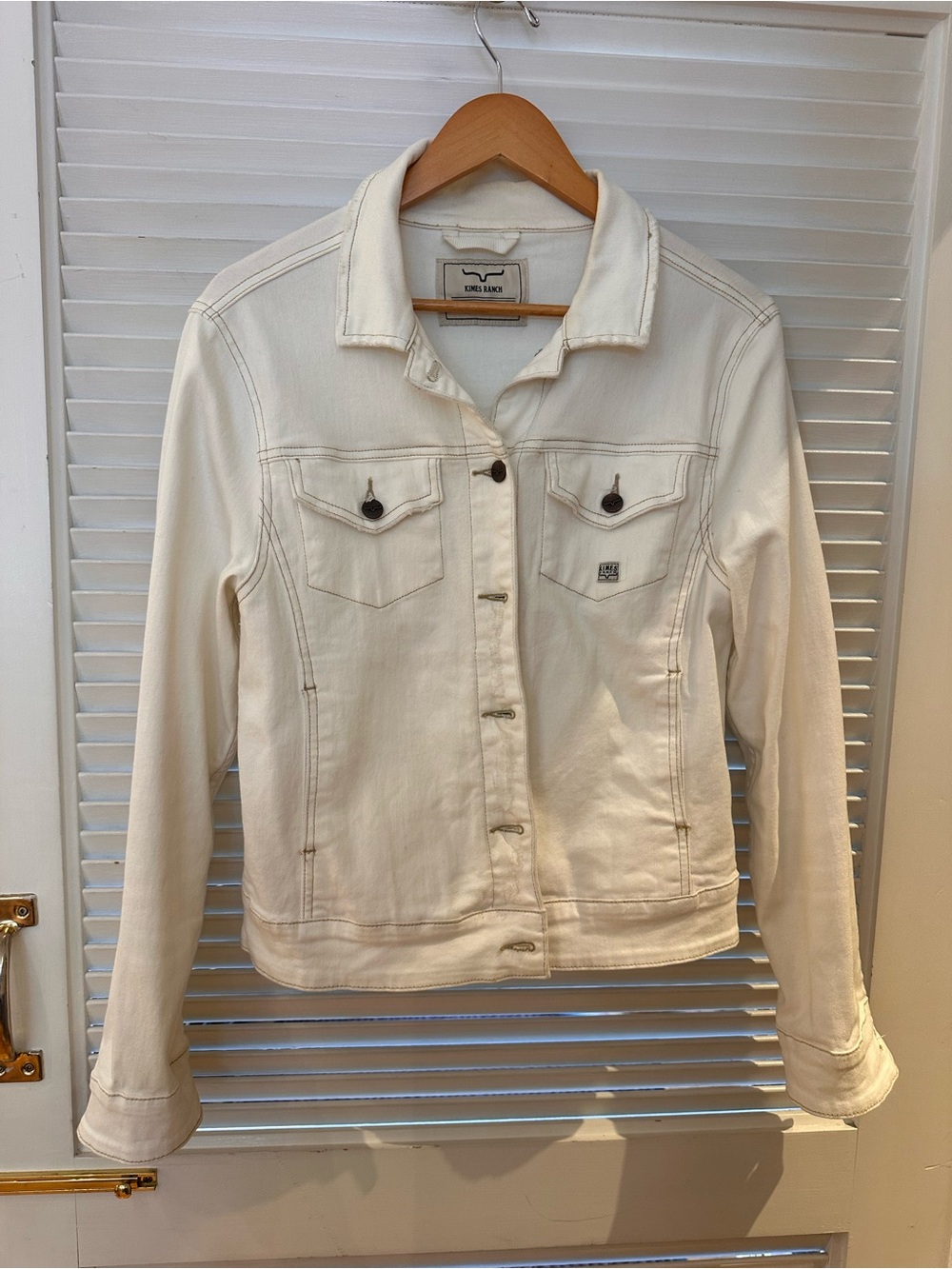 Kimes Ranch Cream Denim Jacket - Women's Trucker Style